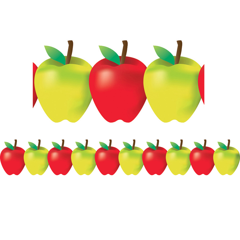 Red And Green Apples Border