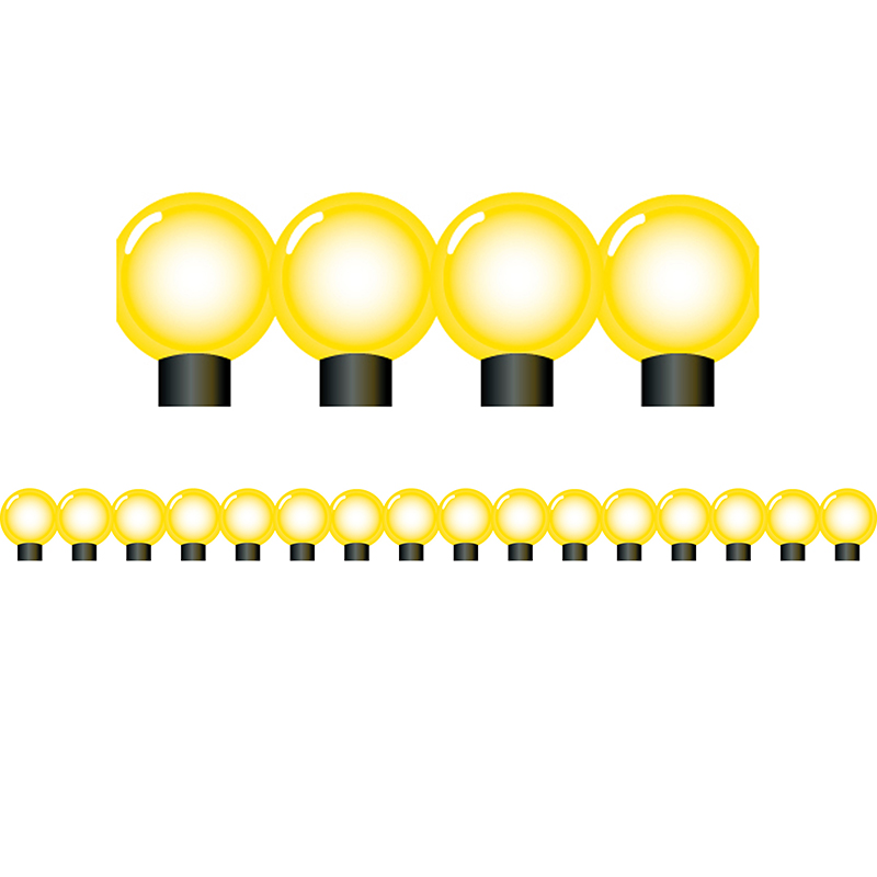 Yellow Bulbs Die Cut Border