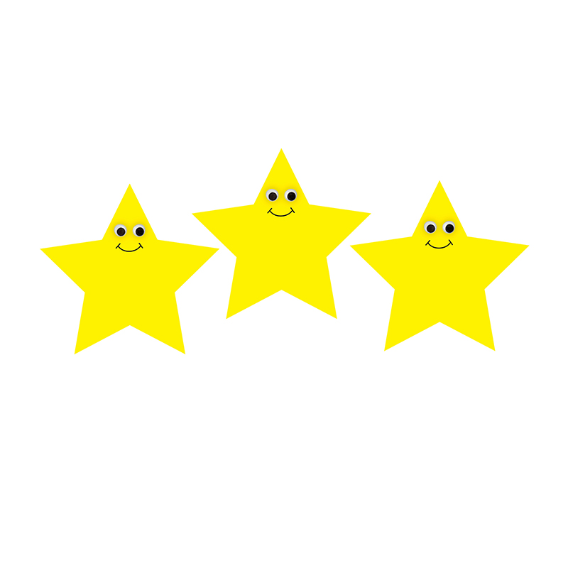 7in Happy Yellow Star Diecut Accent