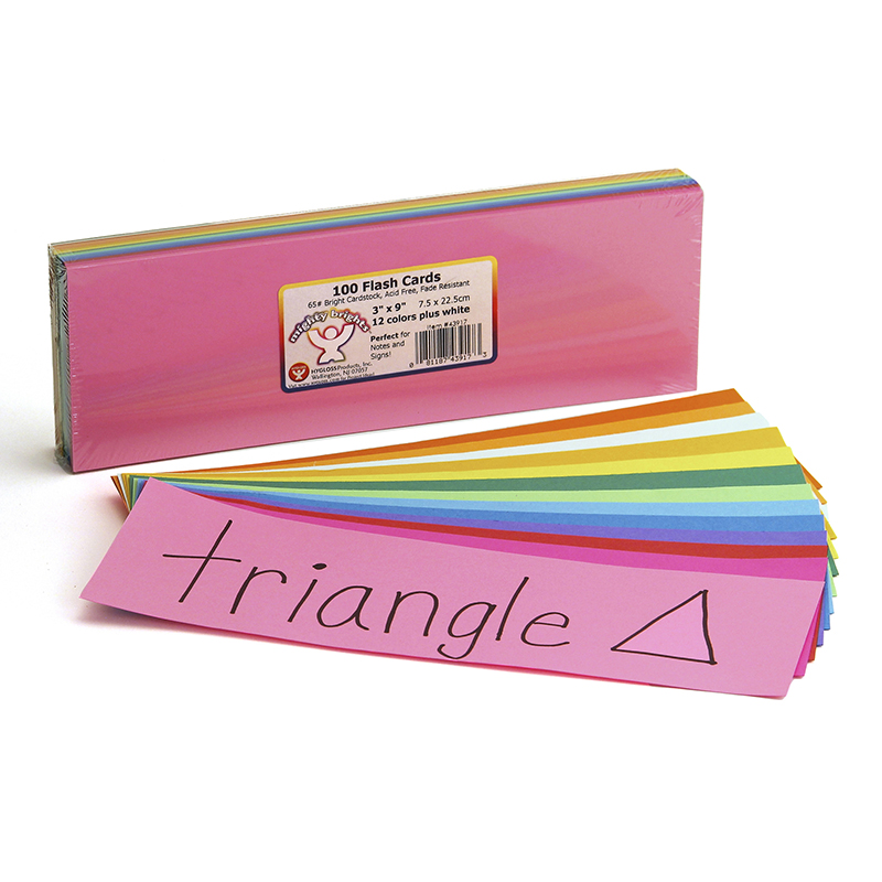 (5 Pk) Bright Flash Cards 3x9