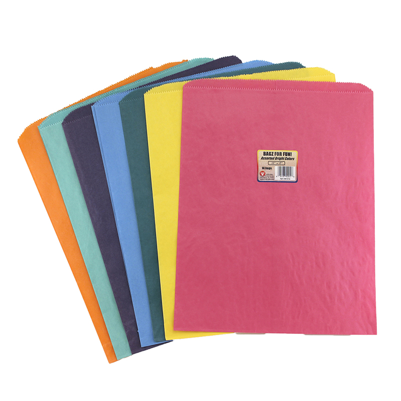 Colorful Paper Bags 12x15 Asstd