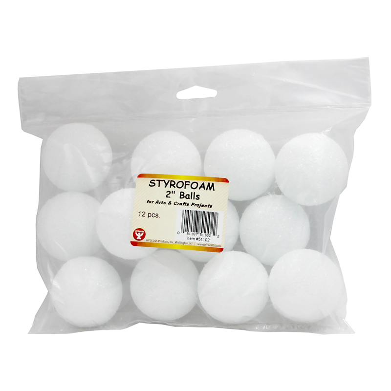 (4 Pk) Styrofoam 2in Balls