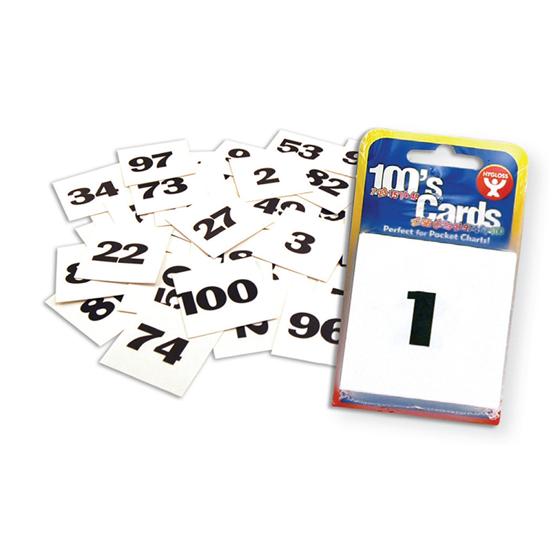 (6 Pk) Cards 2 X 2 Numbered 1-100