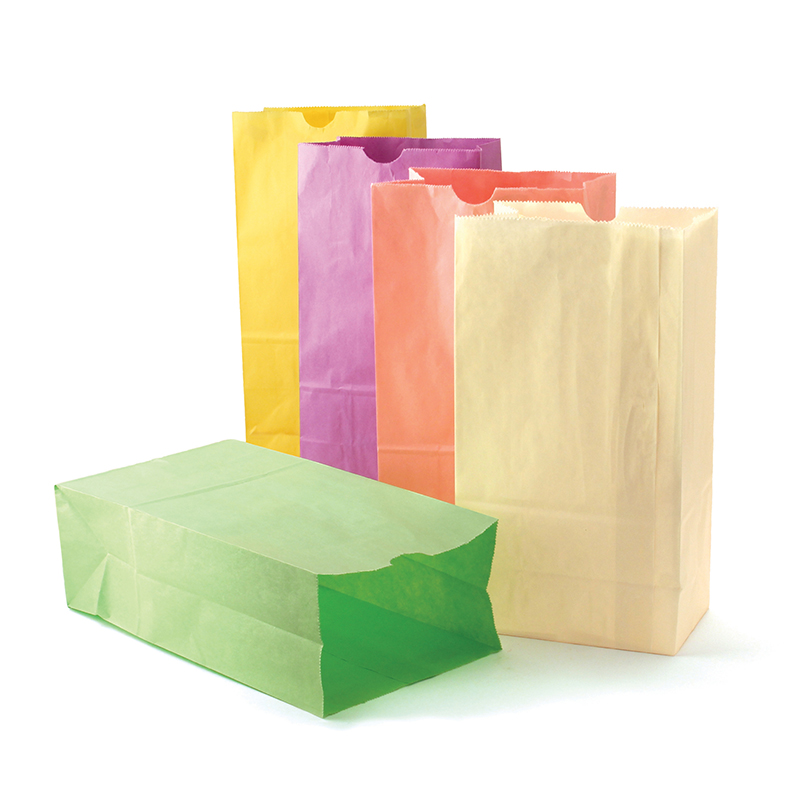 (3 Pk) Colorful Paper Bags Sz6