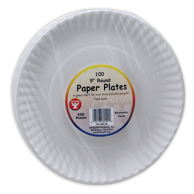 Paper Plates 9in - 100/Pkg
