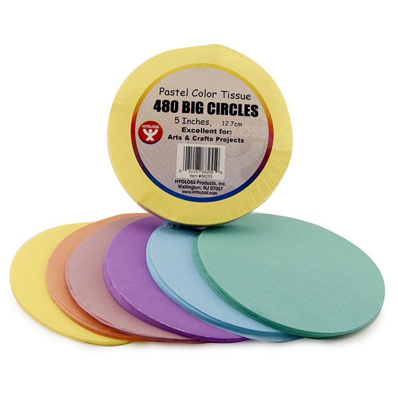 (4 Pk) 5in Tissue Circles Pastel