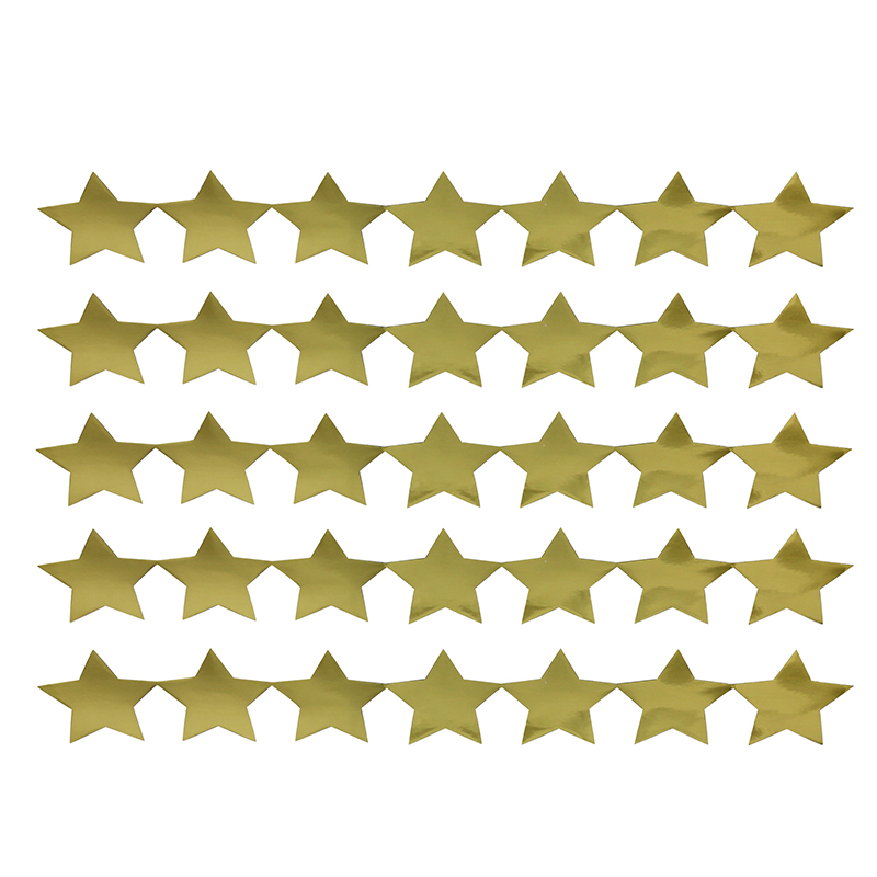 Sticker Strips 5 Strips Gold Stars