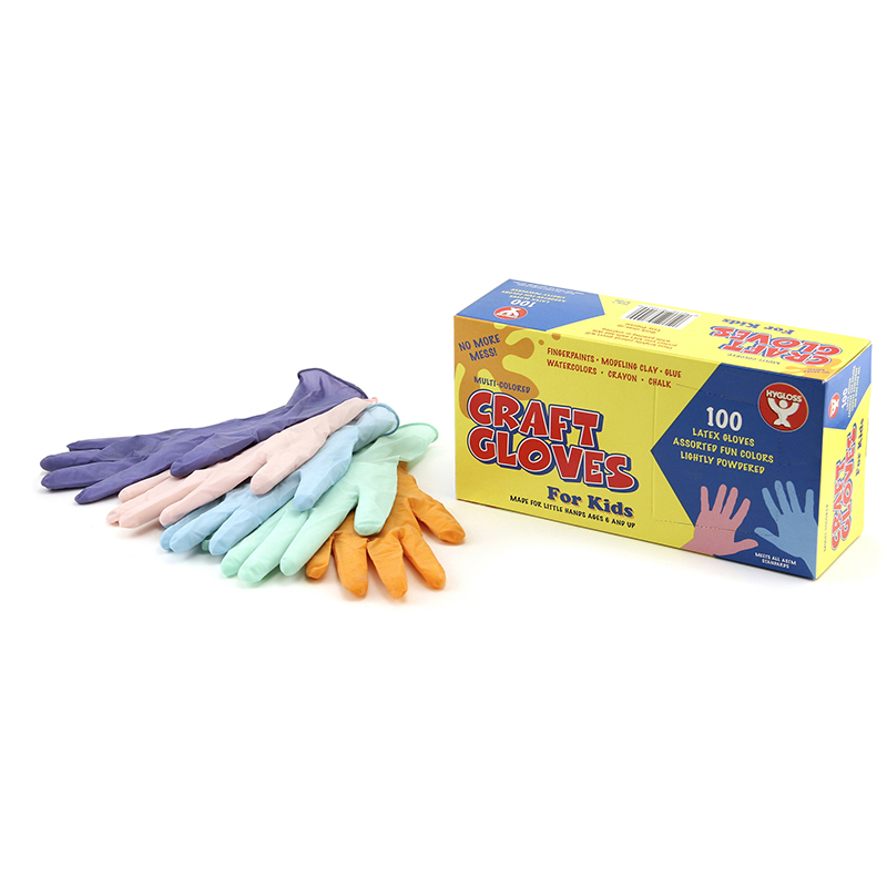 Craft Gloves Kids Size 100 Per Box