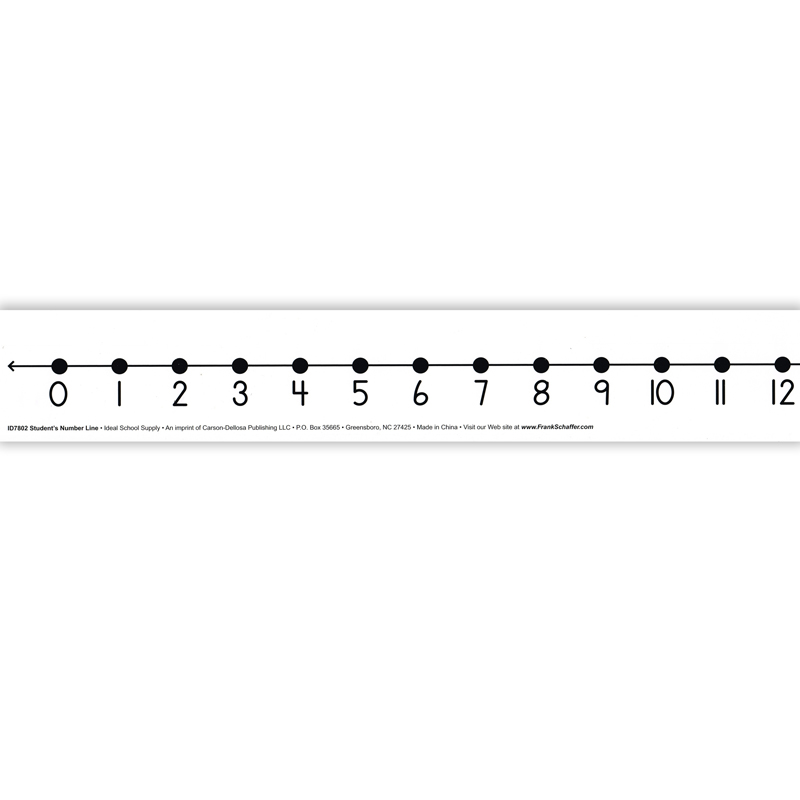 Number Line Student W/ 12/Pk