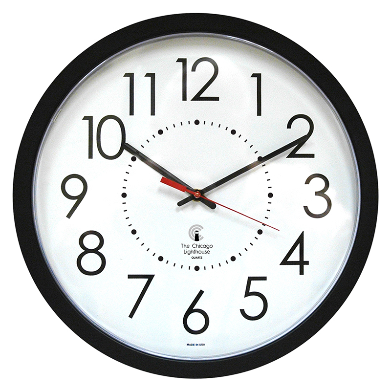 14.5in Black Elec Clock 12.5in Dial
