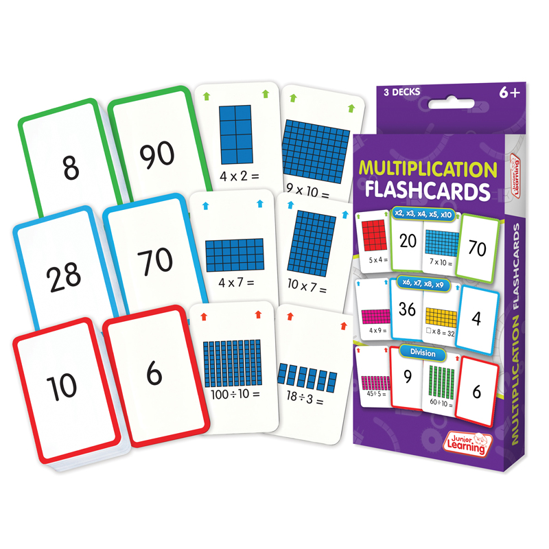 (3 Pk) Multiplication Flash Cards