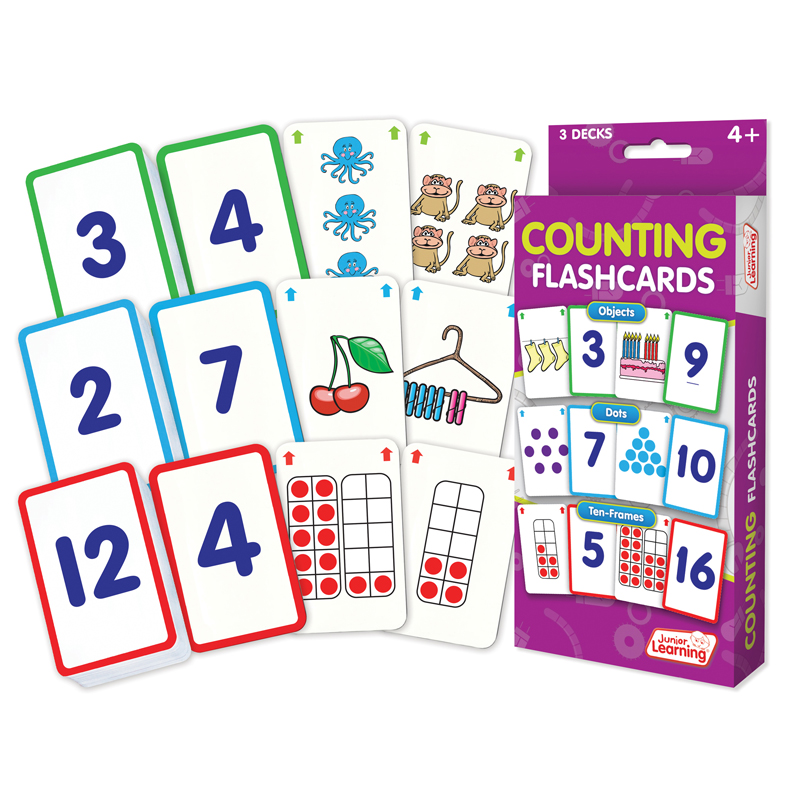 (3 Pk) Counting Flash Cards