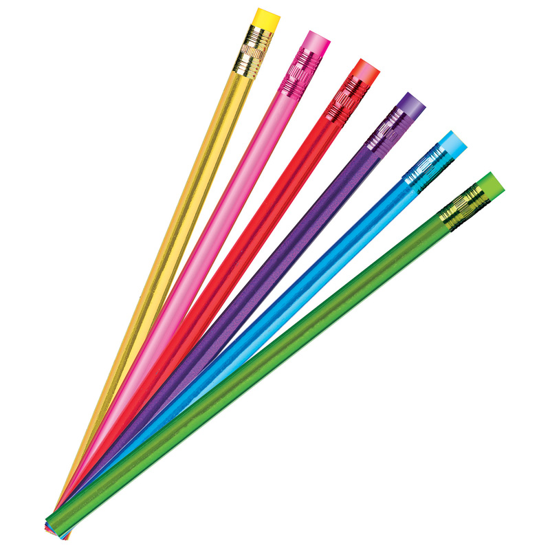 Pencil Metallic Glow Asst Dozen