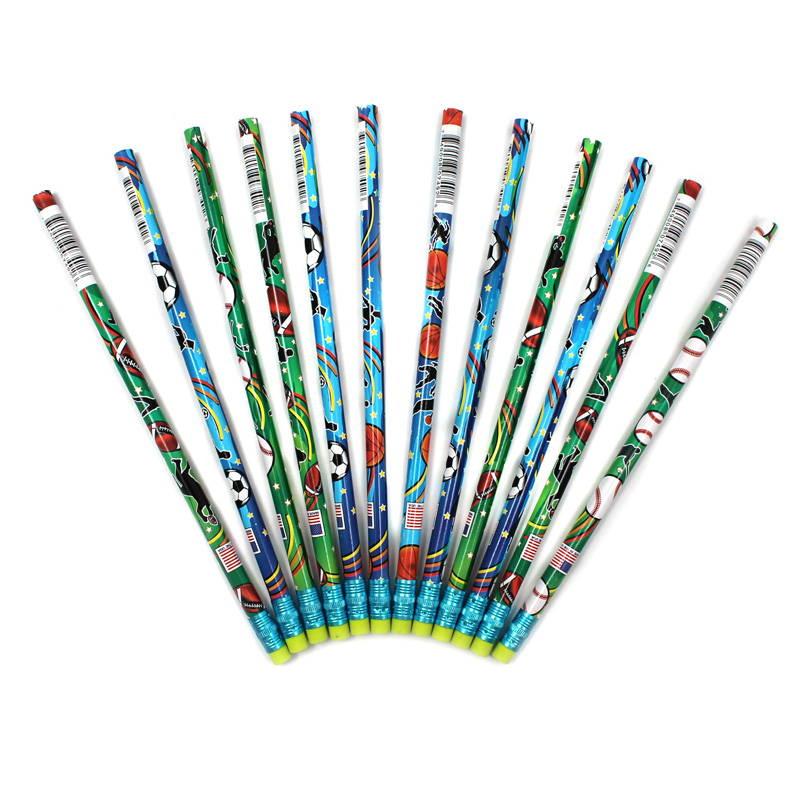 (12 Dz) Decorated Pencils Sports