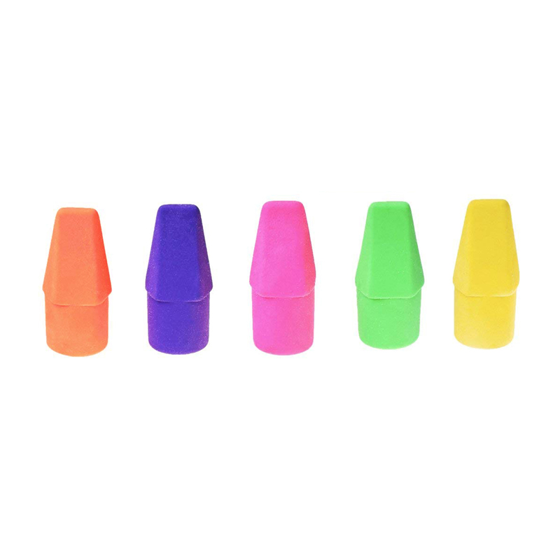 (5 Pk) Cap Eraser Neon Colors
