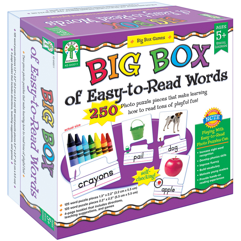 Big Box Of Easy To Read Words Game