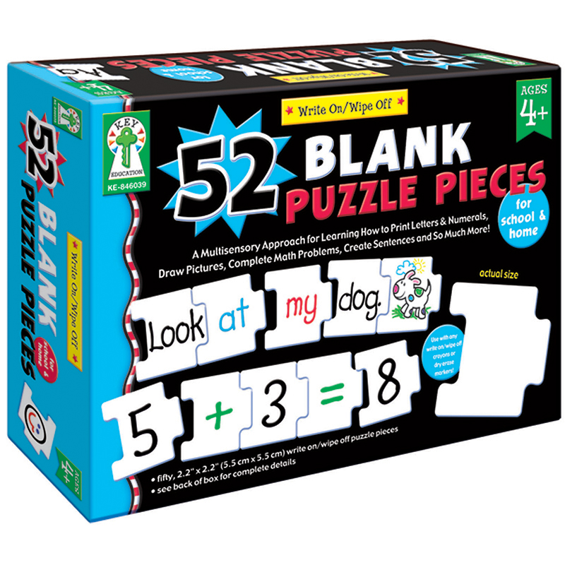 Write-On/Wipe-Off 52 Blank Puzzle