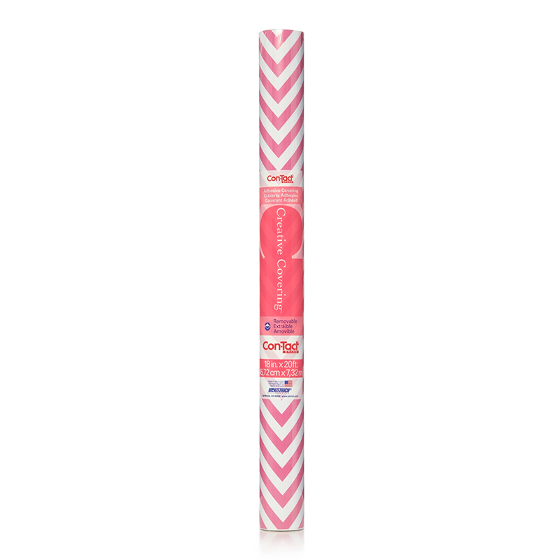 Contact Adhesive Roll Pink Chevron