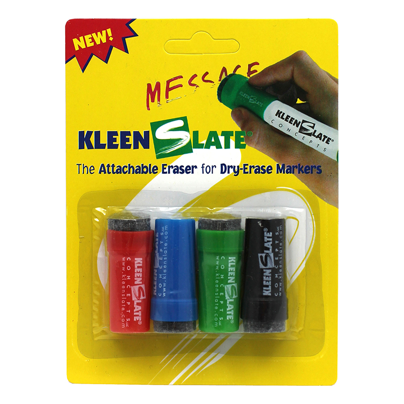 Attachable Erasers 4/Pk For Dry