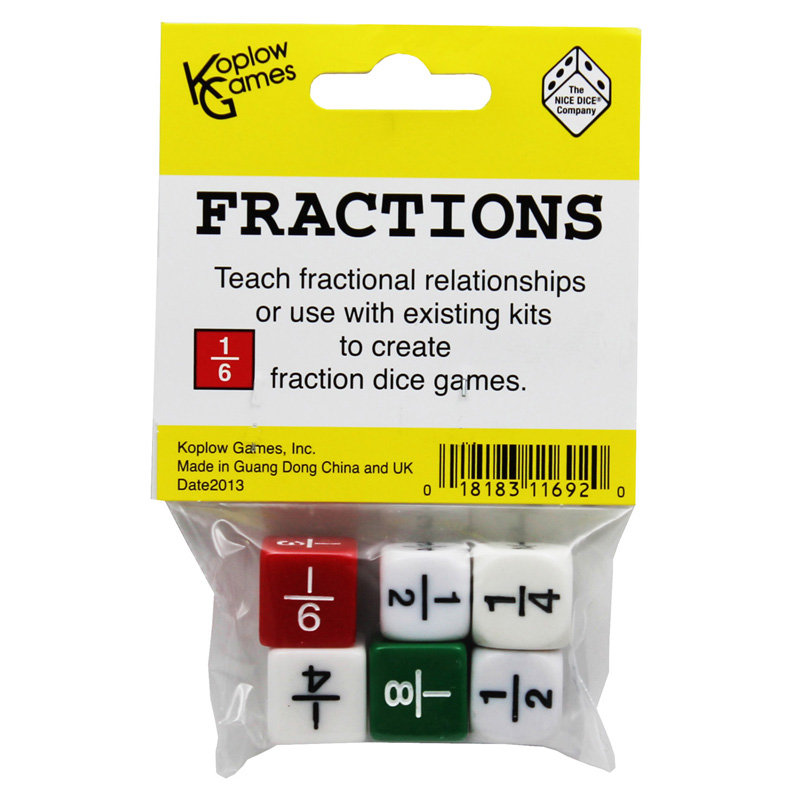 (12 Ea) Fraction Dice Set Of 6