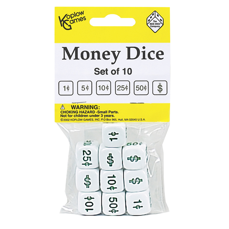 Money Dice Set Of 10