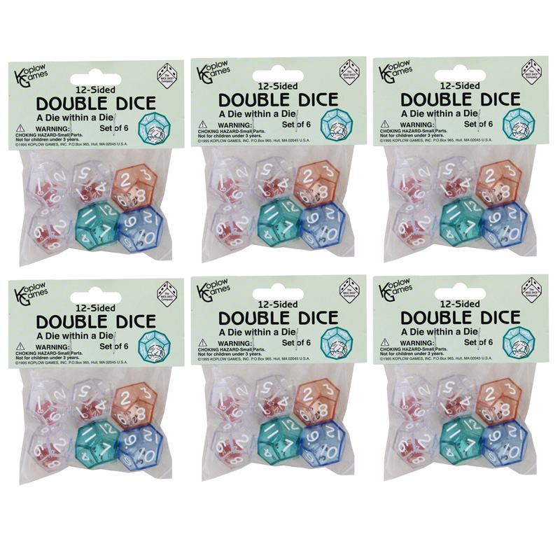 (6 Ea) 12-Sided Dice 6 Per Pk