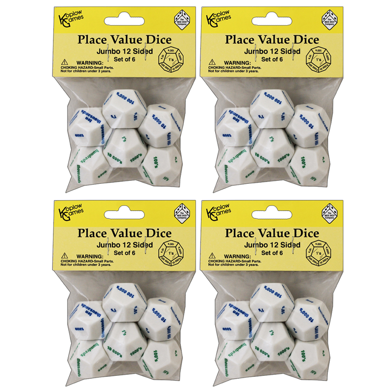 (4 St) 12-Sided Place Value Dice