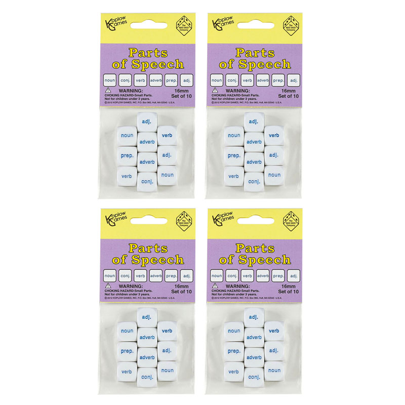 (4 Pk) Parts Of Speech Dice