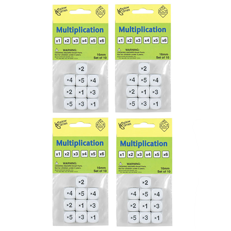 (4 Pk) Multiplication Dice