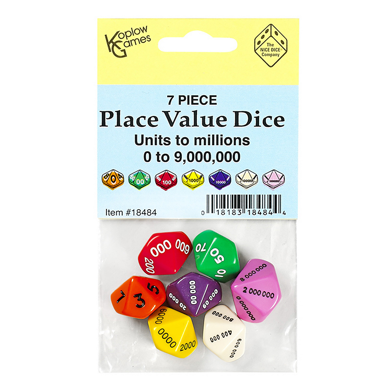 Place Value Dice Set 7 Pcs