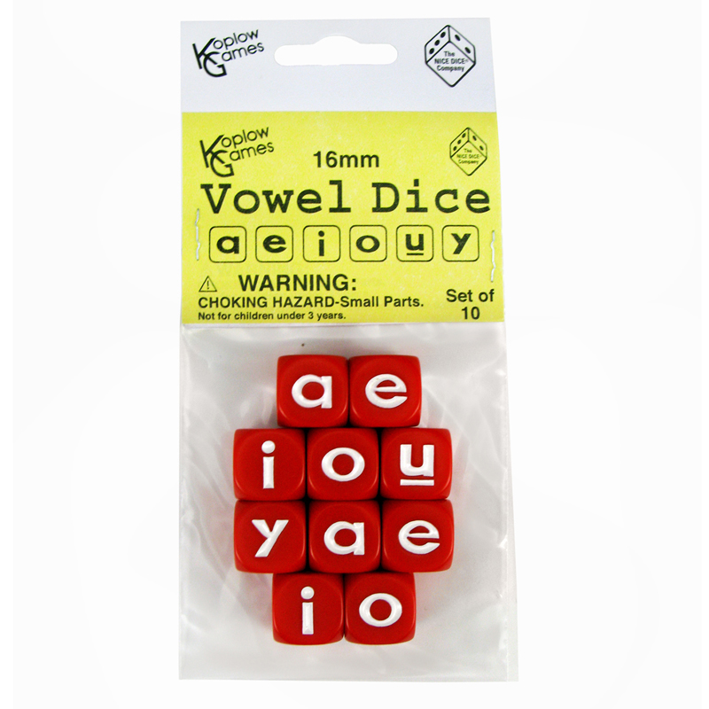 Vowel Dice Set 10 Pc