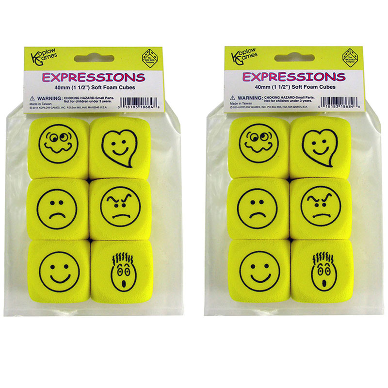 (2 Pk) Foam Expressions Dice