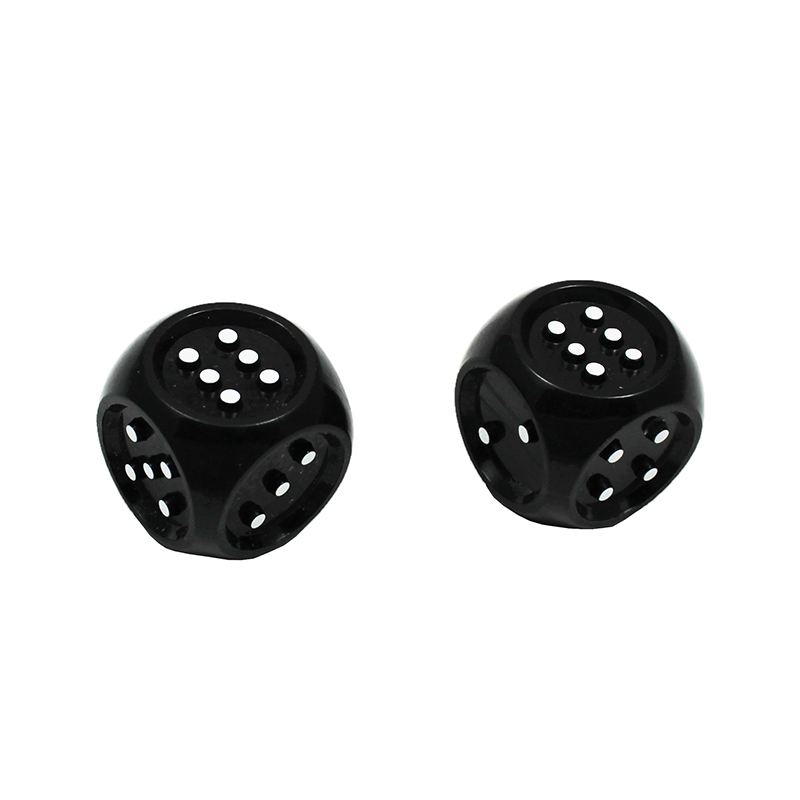 Jumbo Tactile Dice Black Set Of 2