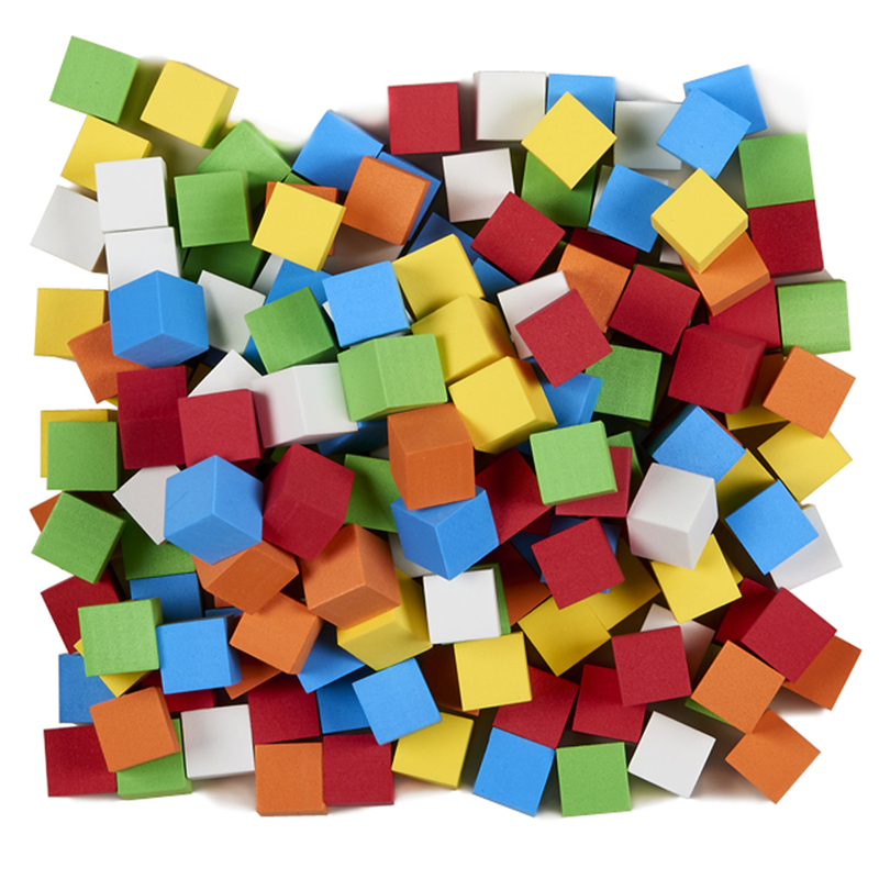 16mm Blank Color Foam Dice 200 Ct