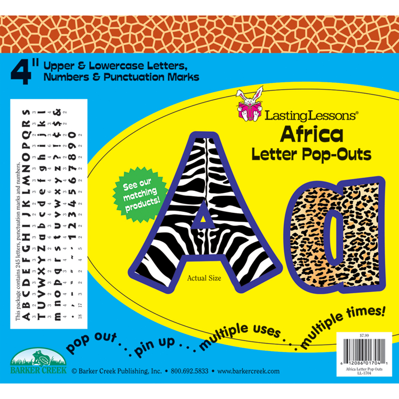 Africa Letter Pop-Outs