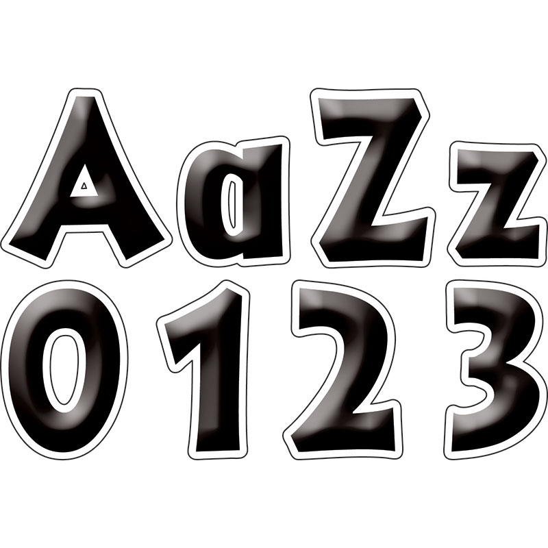 4in Letter Pop Outs Black Tie