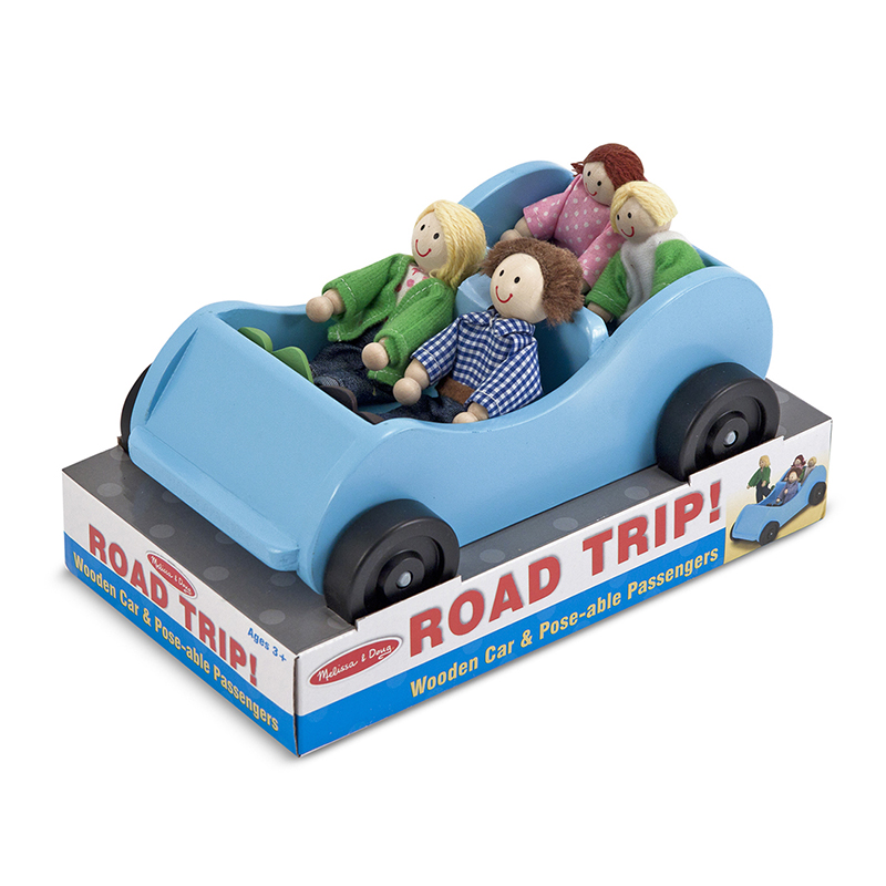 Road Trip Wooden Car And Poseable