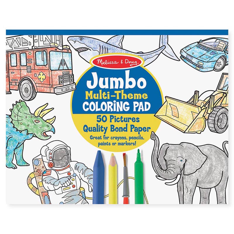 (5 Ea) Jumbo Coloring Pad Blu 11x14