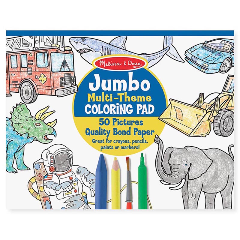 Jumbo Coloring Pad Blue 11 X 14