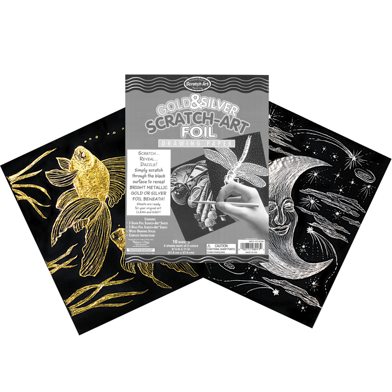 S Art Paper Gold/Silver Foil 10 Pk