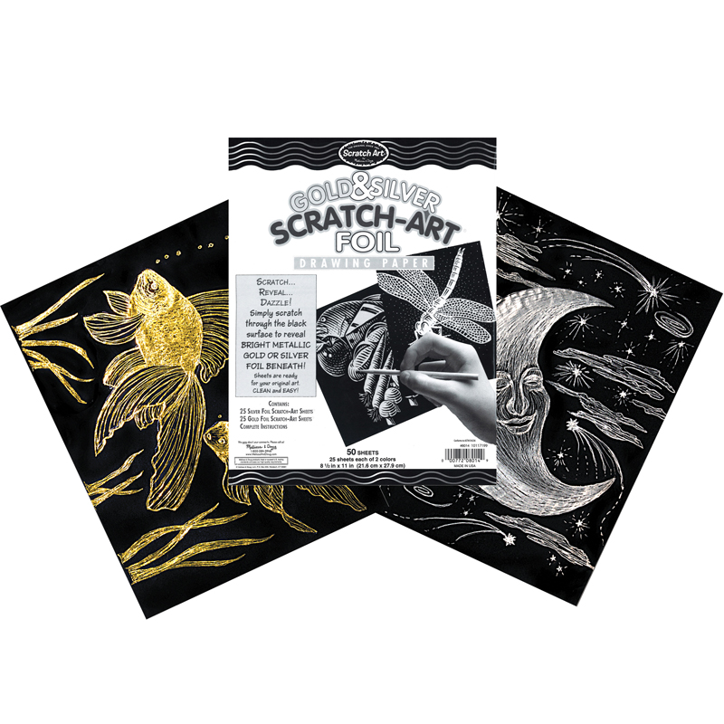 S Art Paper Gold/Silver Foil 50 Pk