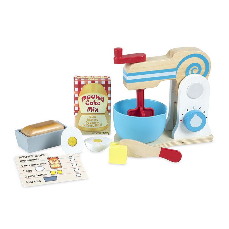 Wooden Make A Cake Mixer Set