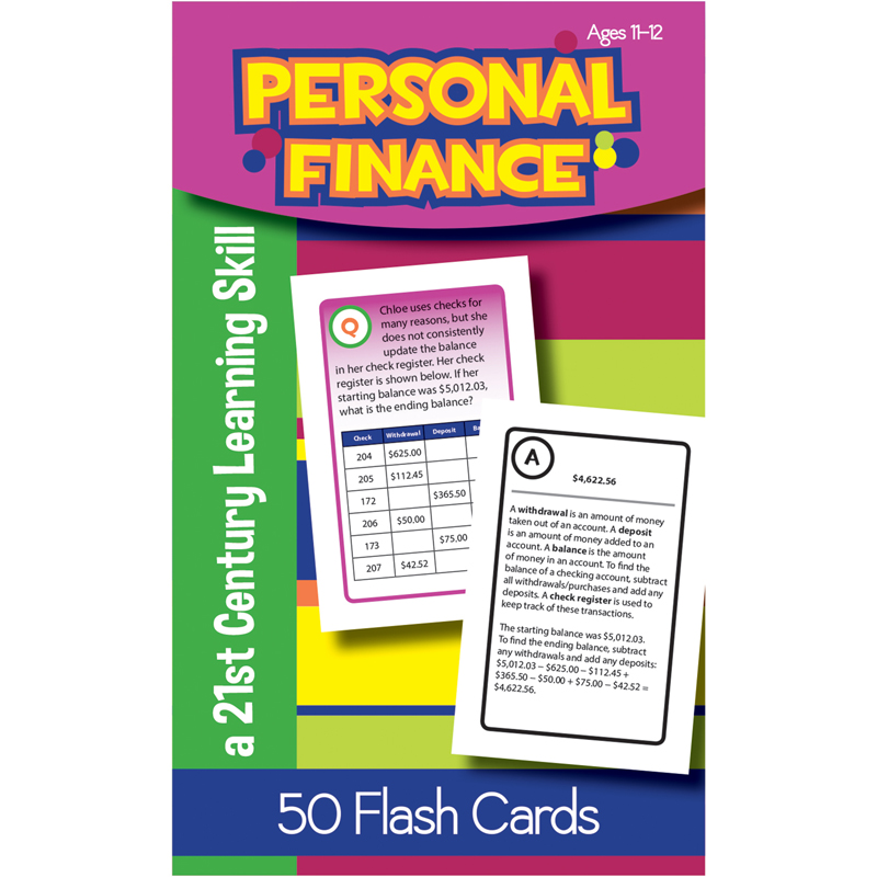 Personal Finance Flash Cards Gr 6