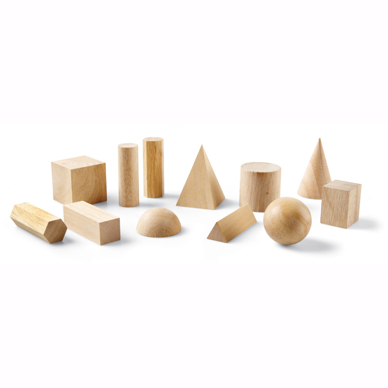 Hardwood Geometric Solids 12-Pk