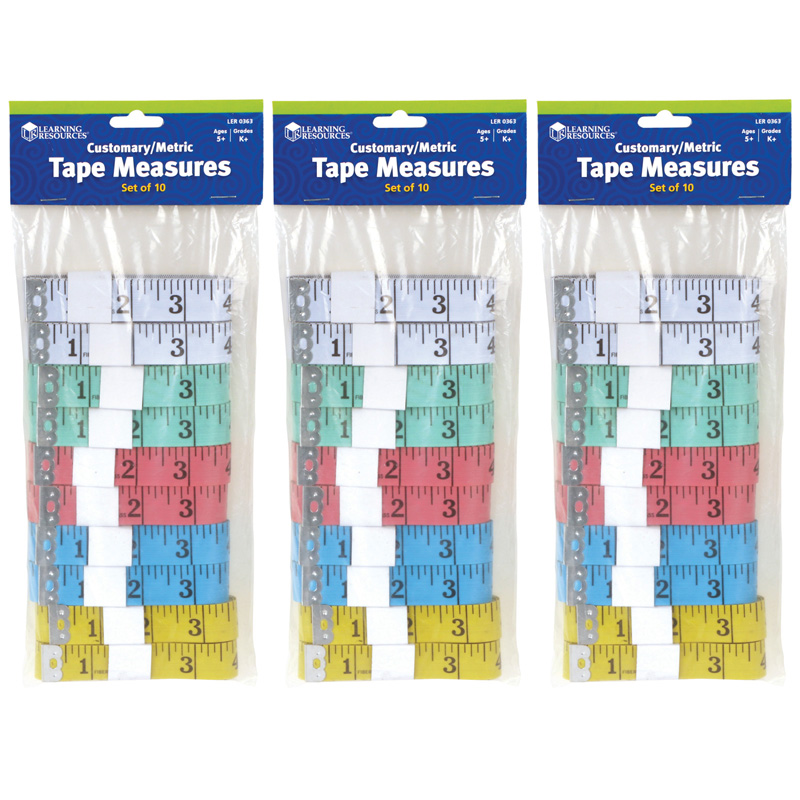 (3 Pk) English/Metric Tape Measures