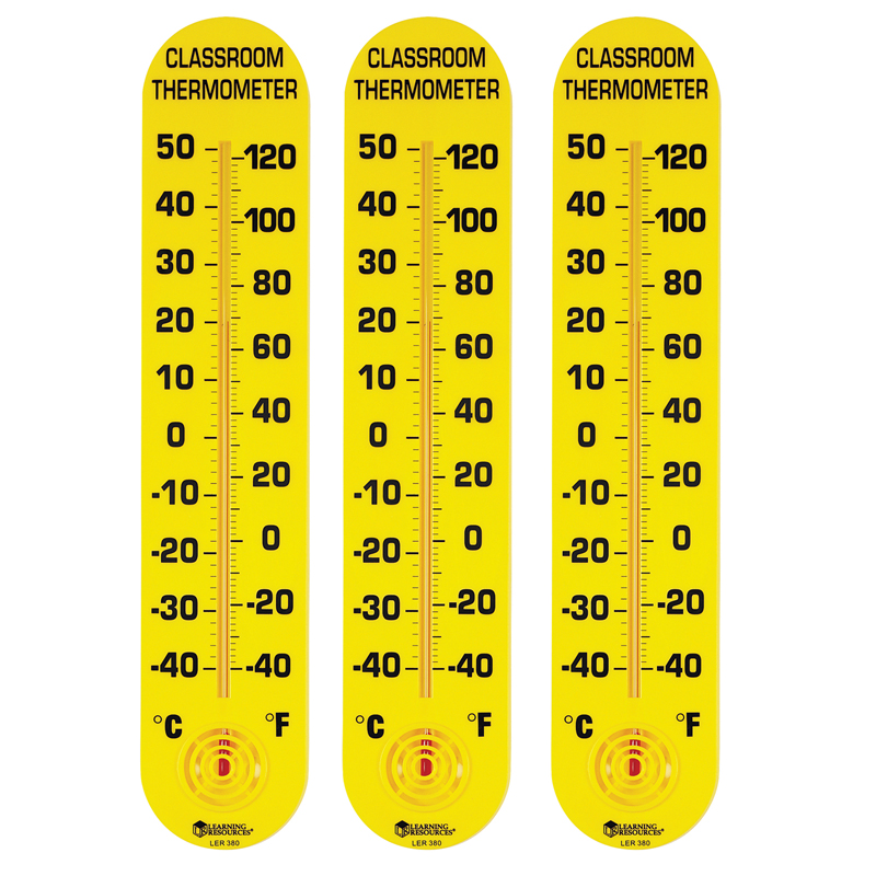 (3 Ea) Classroom Thermometer