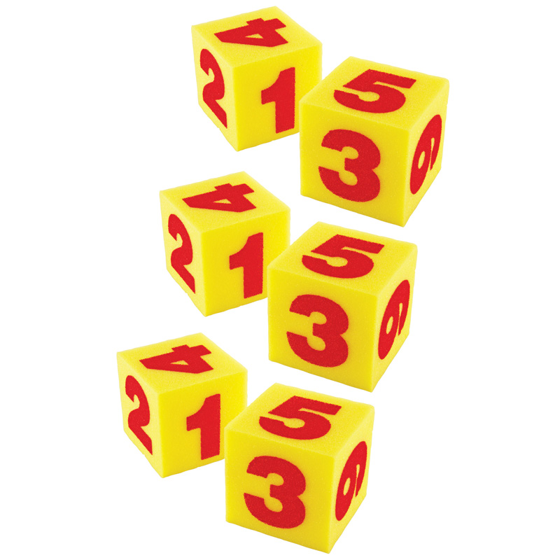 (3 Ea) Giant 5in Soft Cubes Numeral