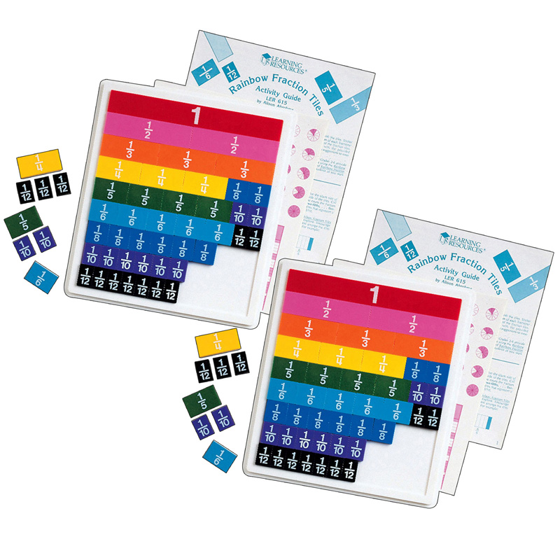 (2 Ea) Rainbow Fraction Tiles 51pcs