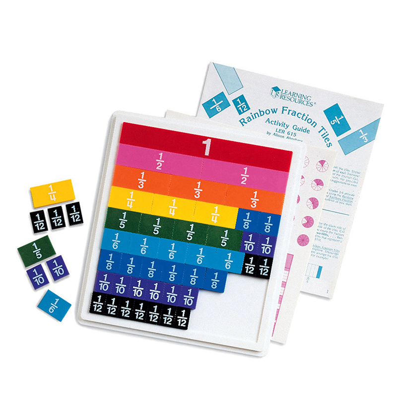 Rainbow Fraction Tiles W/ 51 Pcs