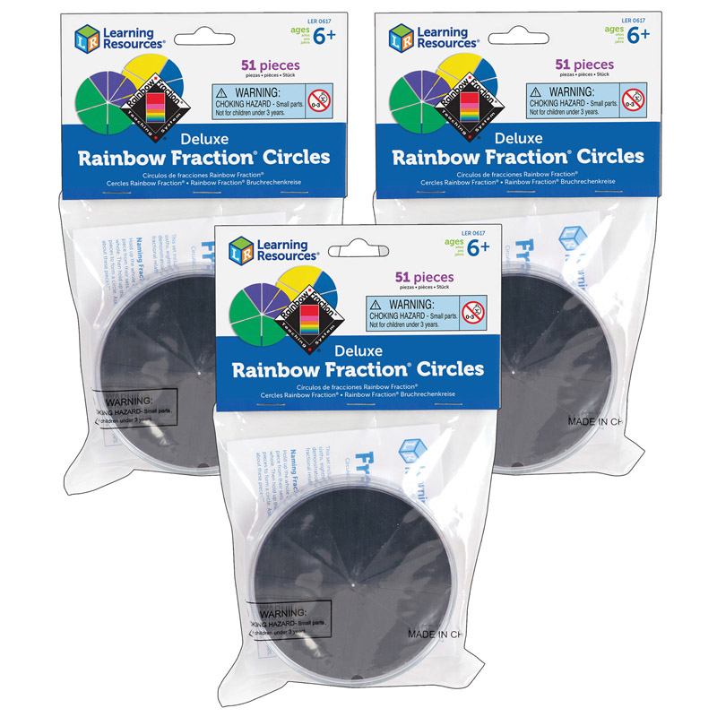 (3 Ea) Delx Rainbow Fraction Circle